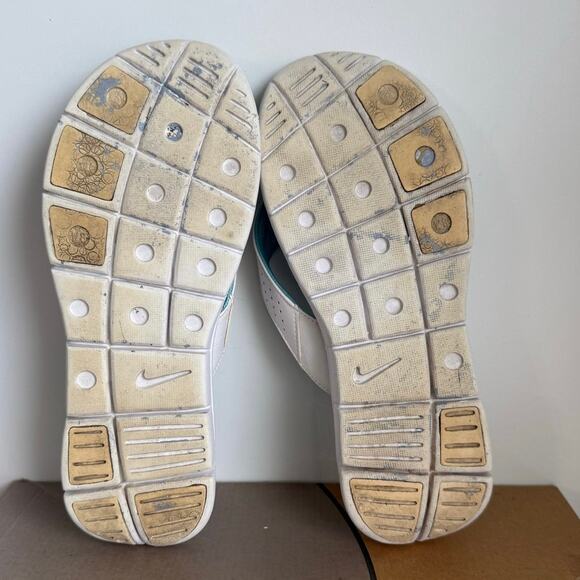 Nike Ultra Comfort Footbed Blue/White Women Slides Flip Flops - SZ 8 - Picture 6 of 10